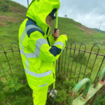 Peter recording a benchmark